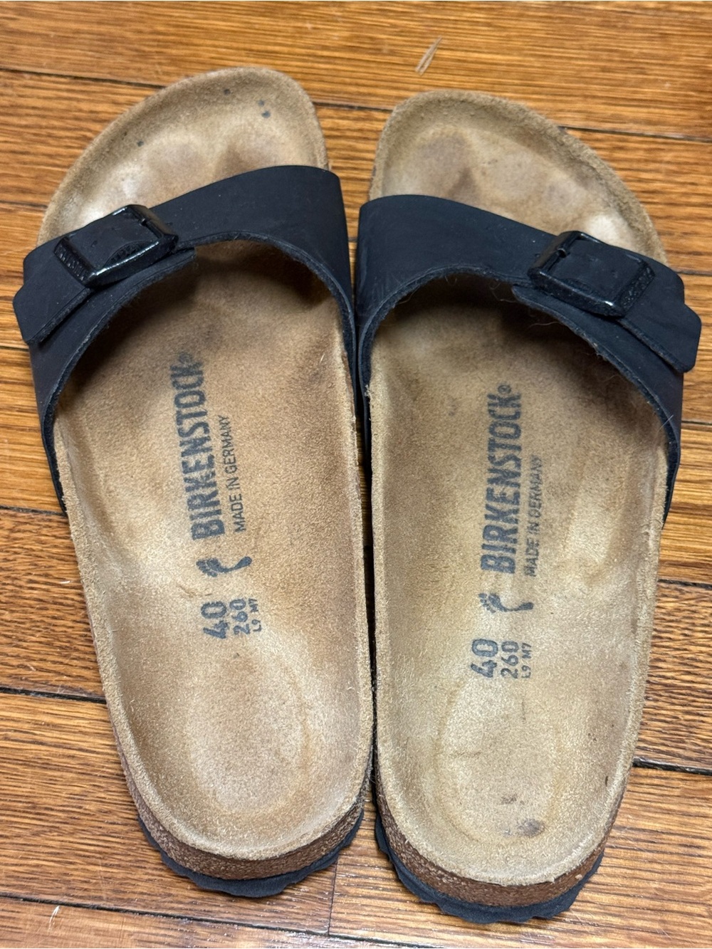 Birkenstock Madrid Black Single-Band Slide Sandals